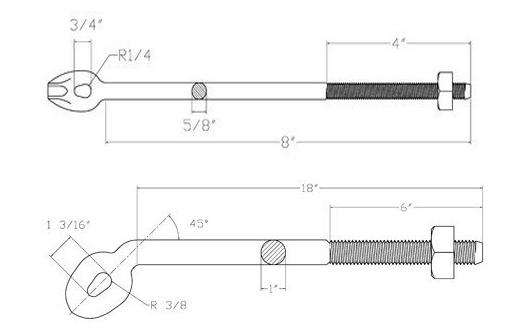 Forged Hot dip galvanized electrical eye bolt