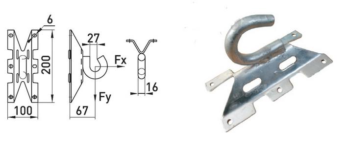 Russia Hook  Clamp with Bracket 