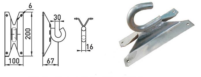 Russia Hook  Clamp with Bracket 
