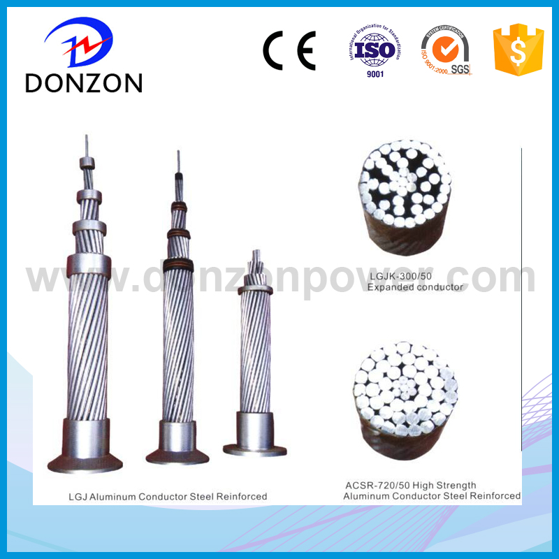 Bare overhead aluminum conductor steel reinforced ACSR conductor